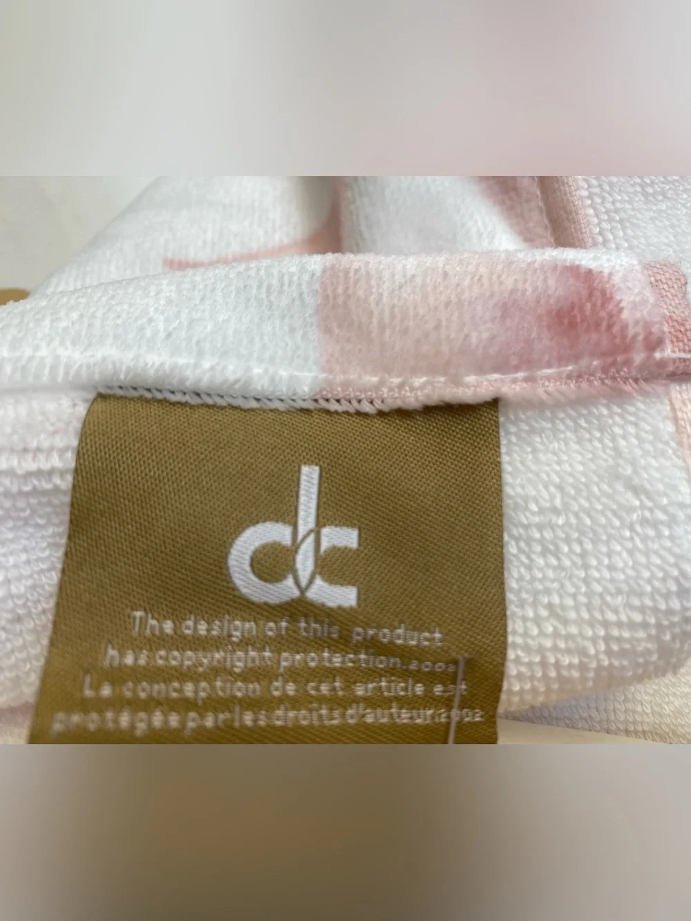 DC Designs ❤️ light baby Pink Bows(1)Bath&(2) Hand Towels set NWT